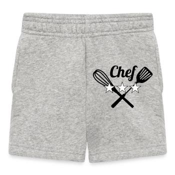 Chef - Cuisine - Cuisinier - Short Bébé - gris chiné - Devant
