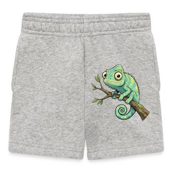 Caméléon sur une branche - Short Bébé - gris chiné - Devant