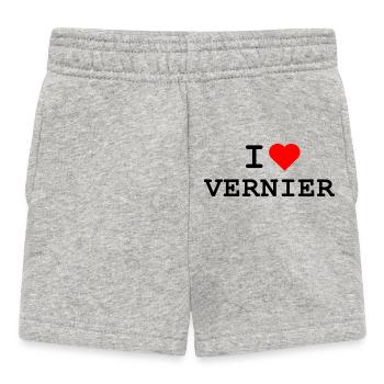 I love Vernier - Ich liebe Vernier - Baby Shorts - heather grey - Front