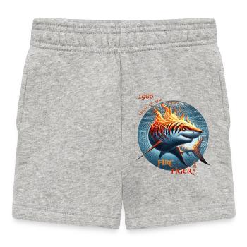 Fire-Tiger 1986 – Der brennende Tigerhai - Baby Shorts - Grau meliert - Vorne