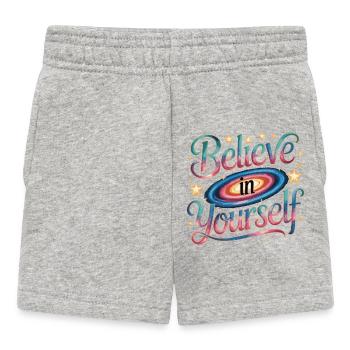 Croyez en vous - Galaxy - Short Bébé - gris chiné - Devant