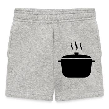 Kochtopf Suppe Dampf Icon - Baby Shorts - Grau meliert - Vorne