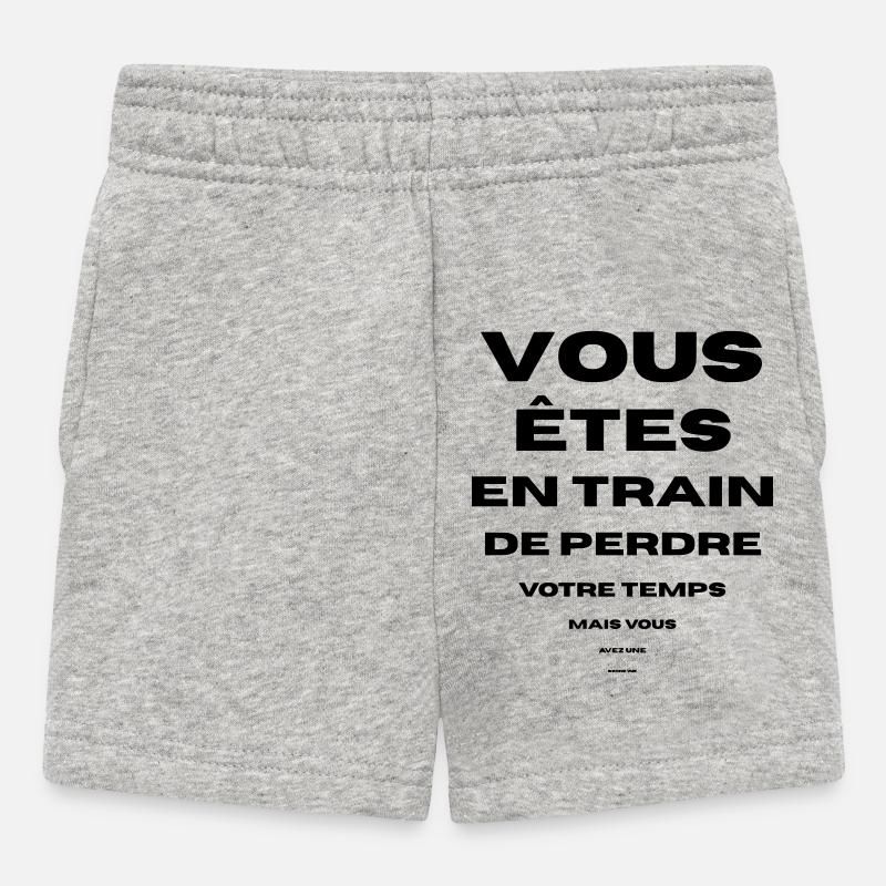vous perdez votre temps bonne vue vous avez - Short Bébé - gris chiné
