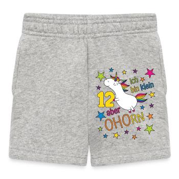 12 ans Fille Licorne Je suis petite Mais - Short Bébé - gris chiné - Devant