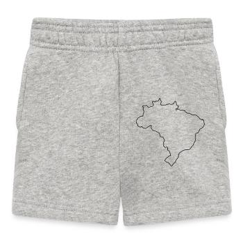 Carte du Brésil - Short Bébé - gris chiné - Devant