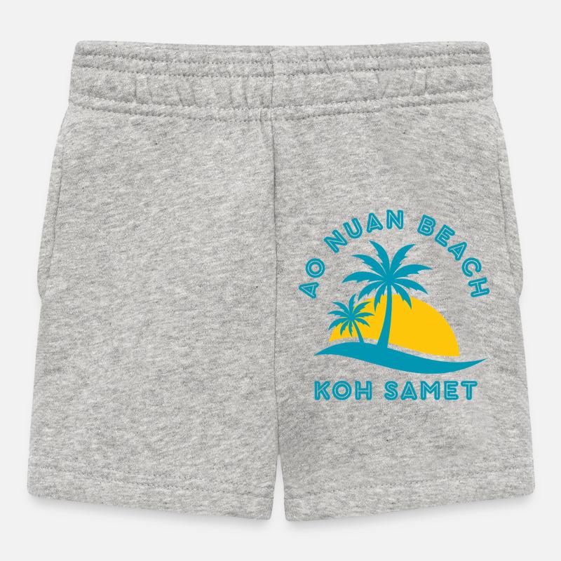Koh Samet Palm Beach Sunset - Baby Shorts - heather grey