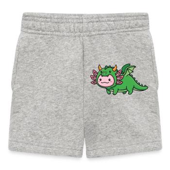 Cute Axolotl Dragon Carnival Carnival Brazil - Baby Shorts - heather grey - Front