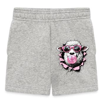 Cool Sheep – Summer Halftone Digital Art - Baby Shorts - heather grey - Front