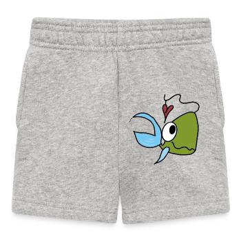 Dessin animé Sea Friend Fish Heart - Short Bébé - gris chiné - Devant