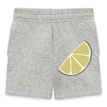 Lime Slice Minimalistische Limette - Baby Shorts - Grau meliert - Vorne