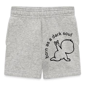 born as a dark soul - Baby Shorts - heather grey - Front