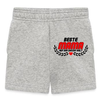 Beste Mama auf der ganzen Welt - Baby Shorts - Grau meliert - Vorne