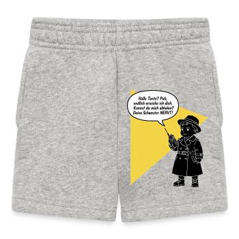 Bonjour tante - tu décroches ? Ta sœur est drôle et agaçante - Short Bébé - gris chiné - Devant