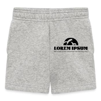 LoremIpsum – the quick brown fox ... - Baby Shorts - heather grey - Front