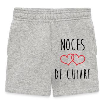 noces de cuivre 32 ans de bonheur - Short Bébé - gris chiné - Devant