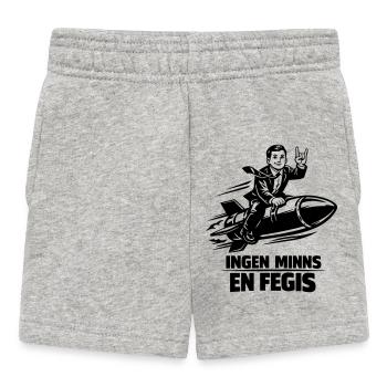 Les chevaucheurs lâches font la fusée - Short Bébé - gris chiné - Devant