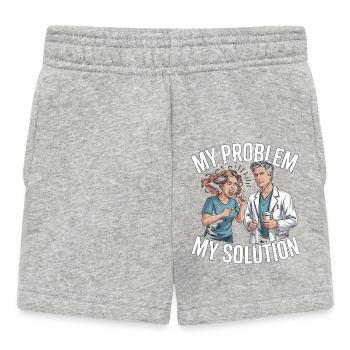 Hospital Pharmacist My Problem My Pictogram Dad - Baby Shorts - Grau meliert - Vorne