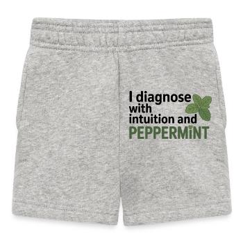 Naturopath Diagnose Intuition Peppermint  - Baby Shorts - heather grey - Front