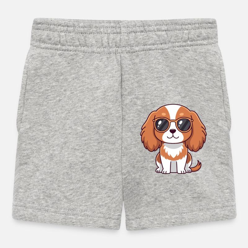 Chiot chic lunettes soleil - Short Bébé - gris chiné