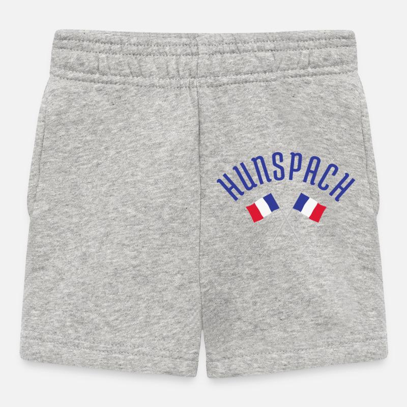 Emblème des drapeaux français croisés de Hunspach - Short Bébé - gris chiné