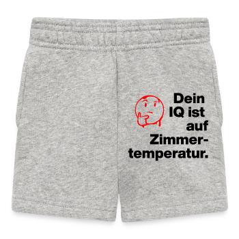 TON QI EST À TEMPÉRATURE AMBIANTE. SARCASME ESPIÈGLE - Short Bébé - gris chiné - Devant
