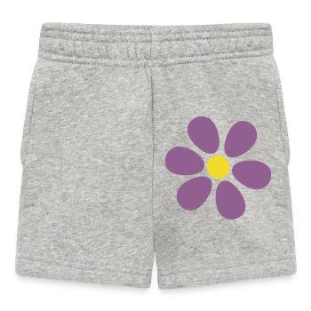 fleur de violette, fleur de violette, fleur de violette - Short Bébé - gris chiné - Devant