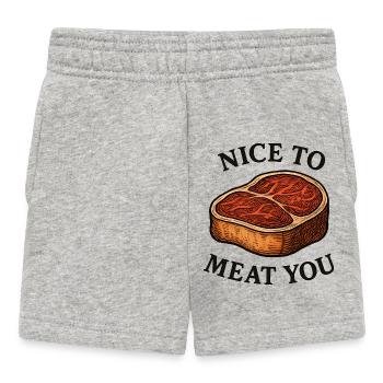 Sympa de te dévorer – Steak Saying - Short Bébé - gris chiné - Devant
