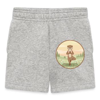 Yoga-Otter-Tier macht Baumpose - Baby Shorts - Grau meliert - Vorne