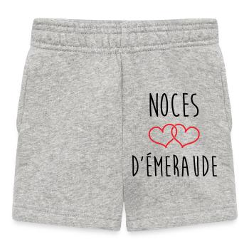 Smaragdhochzeitstag: 40 Jahre Ehe - Baby Shorts - Grau meliert - Vorne