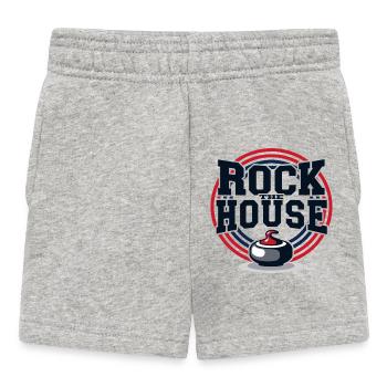 Curling Rock the House Eissport Team Spirit - Baby Shorts - Grau meliert - Vorne