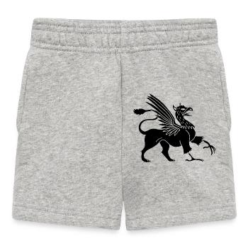 Griffon noir - Short Bébé - gris chiné - Devant