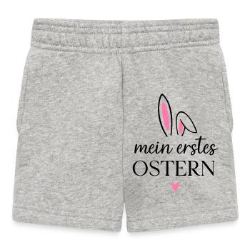 Mein erstes Ostern | Outfit erstes Osterfest Baby - Baby Shorts - Grau meliert - Vorne