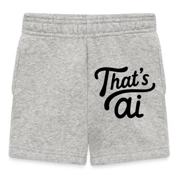 "That's AI" Handwritten Typography - Baby Shorts - heather grey - Front