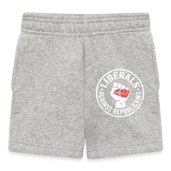 Liberale gegen Republikaner – Antifaschistischer Tee - Baby Shorts - Grau meliert - Vorne
