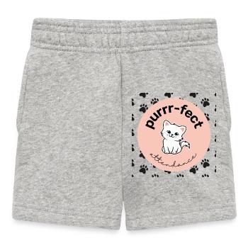 Soft Purr Design - Baby Shorts - heather grey - Front