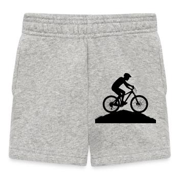 Bergabenteuer Mountainbike Silhouette - Baby Shorts - Grau meliert - Vorne