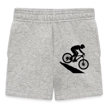 Downhill Sprung Biker Silhouette - Baby Shorts - Grau meliert - Vorne