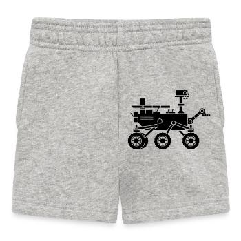 Mars Rover Robot Silhouette - Baby Shorts - heather grey - Front