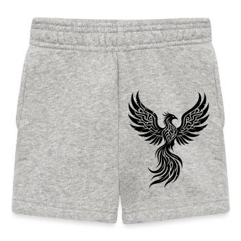 Phoenix Tribal Symbol of Rebirth - Baby Shorts - heather grey - Front
