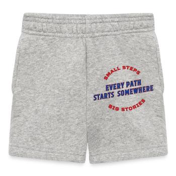Every Path Starts Somewhere - Baby Shorts - Grau meliert - Vorne