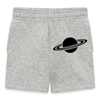 Saturn Planet Ring Silhouette - Baby Shorts - heather grey - Front
