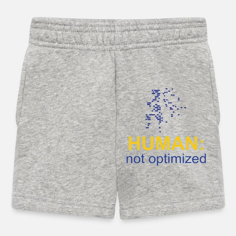 Human: Not Optimized - Baby Shorts - heather grey