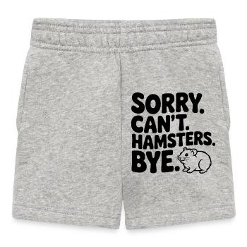 Sorry. Can't. Hamsters. Bye. - Baby Shorts - heather grey - Front