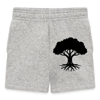 Racines d’arbres Silhouette Nature - Short Bébé - gris chiné - Devant