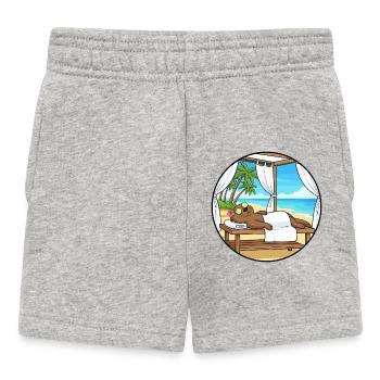 Beach Spa Otter Animal Relaxing Art - Baby Shorts - heather grey - Front