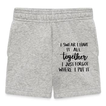 Je jure que je gère la situation drôle de chemise - Short Bébé - gris chiné - Devant