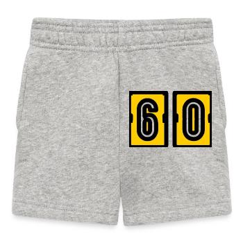60. 60 ANS. 60e ANNIVERSAIRE. ANNIVERSAIRE 60 ANS. - Short Bébé - gris chiné - Devant