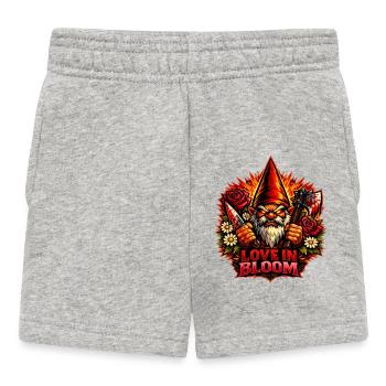 Böser Gnom, Dunkler Gnom, Goth-gnom, Lustiger Gnom - Baby Shorts - Grau meliert - Vorne