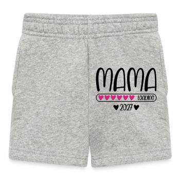 Mama 2027 loading with heart loading bar - Baby Shorts - heather grey - Front