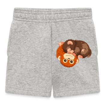 Punch the Baby Macaque Viral Japanese Monkey wit - Baby Shorts - heather grey - Front